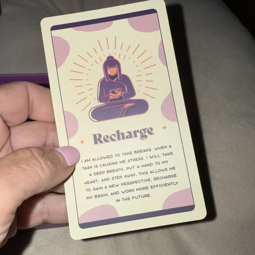 Purple Canyon Daily Affirmation Cards for Stress Relief, Meditation 52 Cards4253